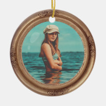 Retro Golden Stylish Portrait Foto Display
