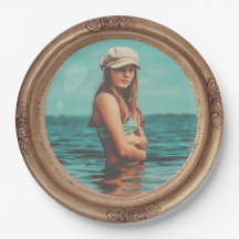 Retro Golden Stylish Portrait Foto Display