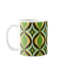 Retro-Goldwellen-Mug in lebendigem Grün