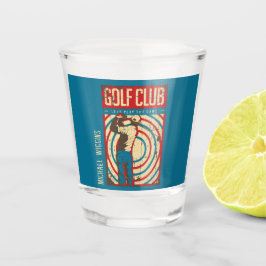 Retro Golf Club Personalisiert Schnapsglas