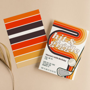 Retro-Golf-Einladung zum Lachen und Spielen Einladung