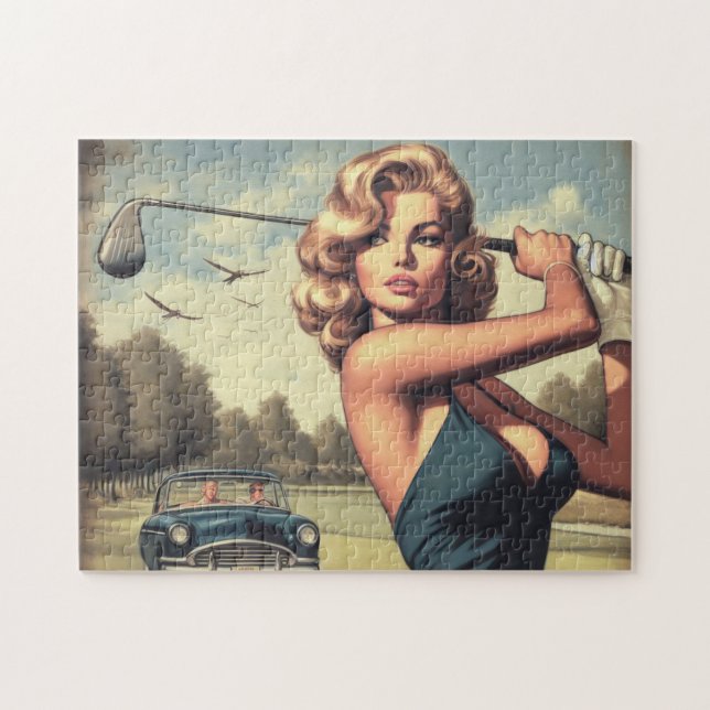 Retro Golf Girl (Horizontal)