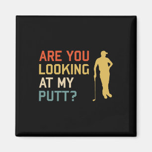 Retro Golf Golfen - Siehst du auf mein Putt? Magnet