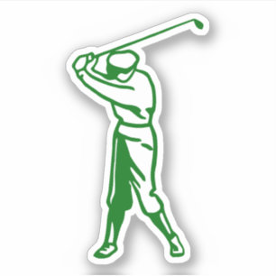 Retro Golf-Thema trägt Form zur Schau Aufkleber