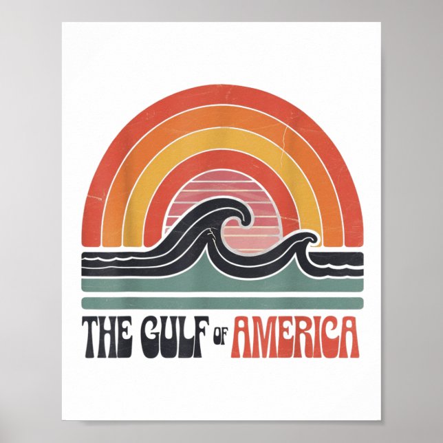 Retro Golf von Amerika, der Golf von Mexiko oder a Poster (Vorne)