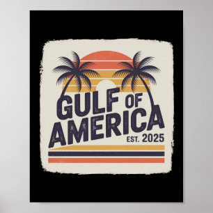 Retro Golf von Amerika Est 2025 Flag Golf Mexiko Poster