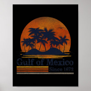 Retro Golf von Mexiko 1672 Beach Palms Summer Vaca Poster
