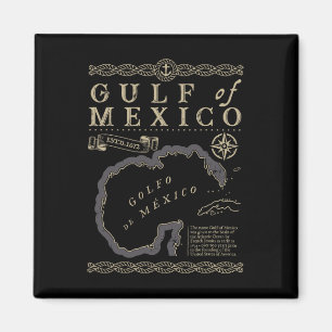 Retro Golf von Mexiko Est 1550 mexikanische Flagge Magnet