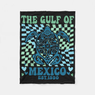 Retro Golf von Mexiko Est 1550 Turtle Beach Shirt Fleecedecke