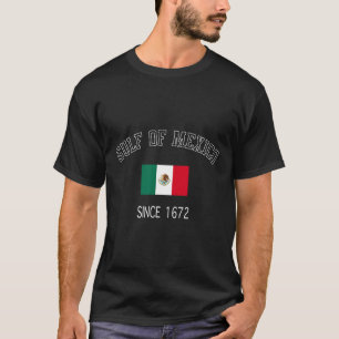 Retro Golf von Mexiko seit 1672 mexikanischer Flag T-Shirt