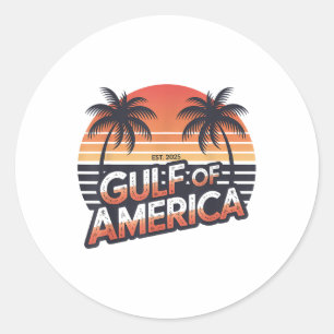 Retro Golf Von Uns Amerika 2025 Amerikanische Flag Runder Aufkleber