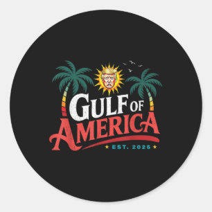 Retro Golf von US Amerika Est 2025 US Strand und M Runder Aufkleber