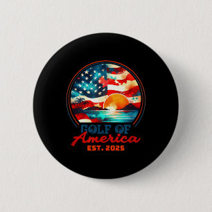 Retro Golf Von USA Amerika 2025 Amerikanische Flag Button