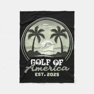 Retro Golf Von USA Amerika 2025 Amerikanische Flag Fleecedecke