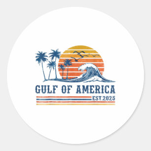 Retro Golf Von USA Amerika Est 2025 Amerikanische Runder Aufkleber