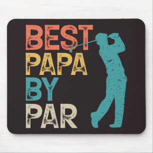 Retro Golfer - Beste Papa Par Mousepad