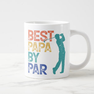 Retro Golfer - Bester Papa nach Par Jumbo-Tasse
