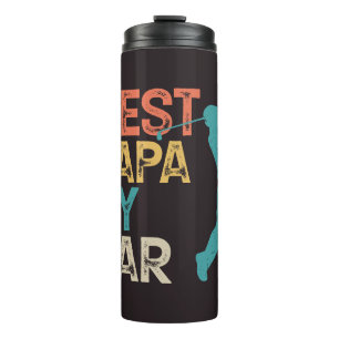 Retro Golfer - Bester Papa nach Par Thermosbecher