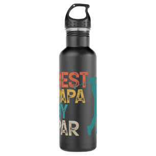 Retro Golfer - Bestes Papa per Par Edelstahlflasche
