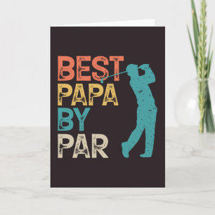Retro Golfer - Bestes Papa per Par Karte