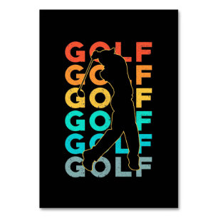 Retro Golfer Tischnummer