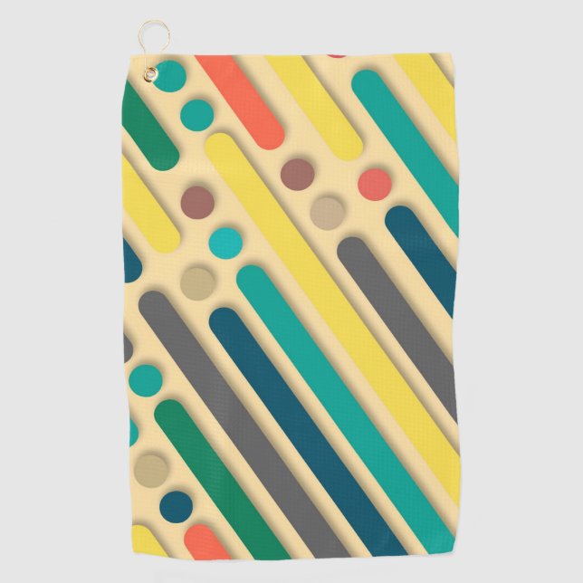 Retro Golfhandtuch (Vorderseite)