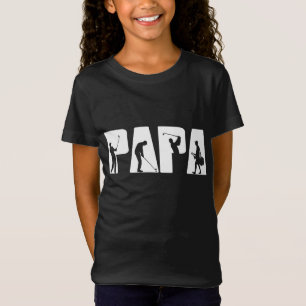 Retro Golfing Papa Golfer. Golfgeschenke für Väter T-Shirt
