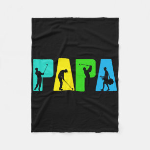 Retro Golfing Papa Golfer Shirt. Golfgeschenke für Fleecedecke