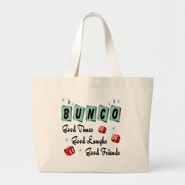 Retro Good Times Bunco Jumbo Stoffbeutel (Vorne)