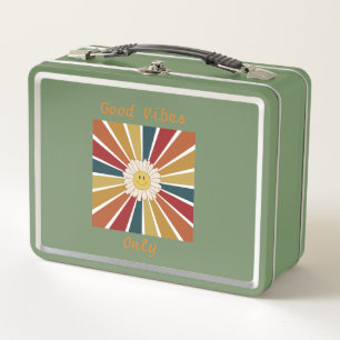 Retro Good Vibes Metal Lunch Box