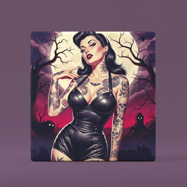 Retro-Goth-Mädchen Fliese (Von Creator hochgeladen)
