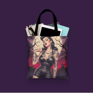 Retro-Goth-Mädchen Tasche