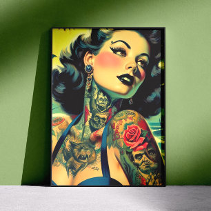 Retro-Goth-Pinup Poster
