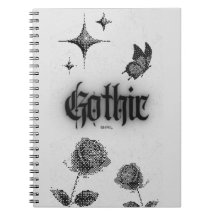 Retro Gothic Notebook - Dark Aesthetic Journal
