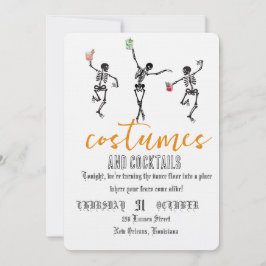 Retro Gothic Skull Dance Halloween Party Einladung