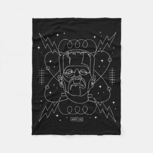 Retro-Gotik-Linienkunst Fleecedecke