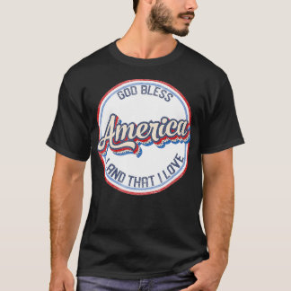 Retro Gott segne amerikanisches Land, dass ich Lie T-Shirt