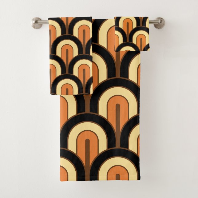 Retro Gradated Geometric Fan Pattern (En situation)