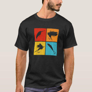 Retro-Grafik Angler Hobby-Angler Angelrute Karpfen T-Shirt