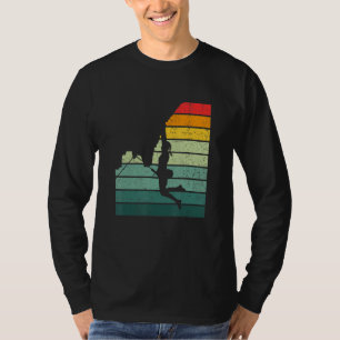 Retro Grafik Kletter Bouldering Felsenkletterer Mo T-Shirt