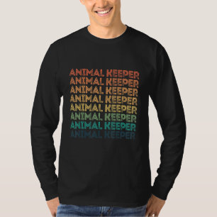 Retro-Grafik-Tierpfleger Zoo-Wärter Tier Zoo T-Shirt