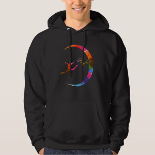 Retro-Grafik-Turnerin Turnen Akrobat Akrobatik Hoodie