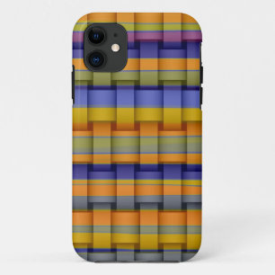 Retro-Grafikdesign der bunten Streifen iPhone 11 Hülle