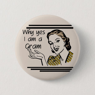 Retro Gramm-T-Shirts und Geschenke Button