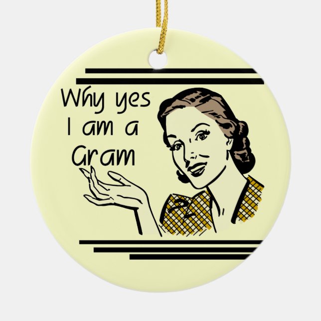 Retro Gramm-T-Shirts und Geschenke Keramikornament (Vorne)