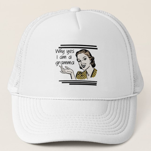 Retro Gramma T-Shirts und Geschenke Truckerkappe (Vorderseite)