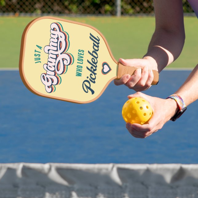 Retro Grammy Heart Personalisiert Pickleball Schläger (InSitu)
