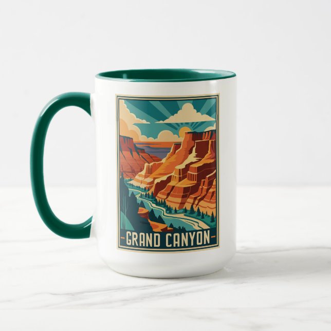 Retro Grand Canyon Nationalpark Tasse (Links)