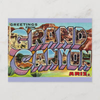 Retro Grand Canyon Postkarte