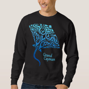Retro Grand Cayman Islands Tribal Stingray Sea Ray Sweatshirt
